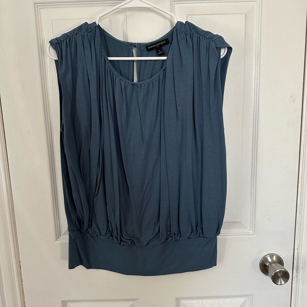 Banana Republic Blue Sleeveless Top